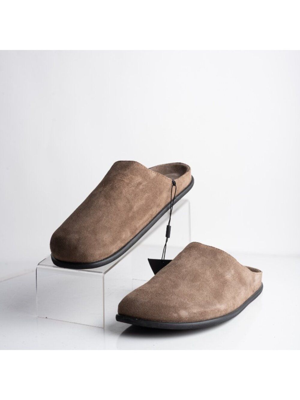 Massimo Dutti Mens Suede Mule Clog Slip On Shoes Brown US 11 EU 44 NWD